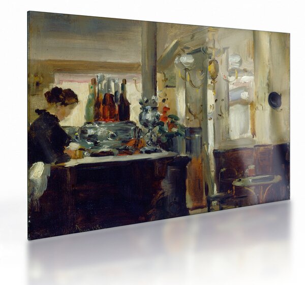 Obraz na szkle - Style of Edouard Manet, Bon Bock Cafe, reprodukcje (70x50 cm)
