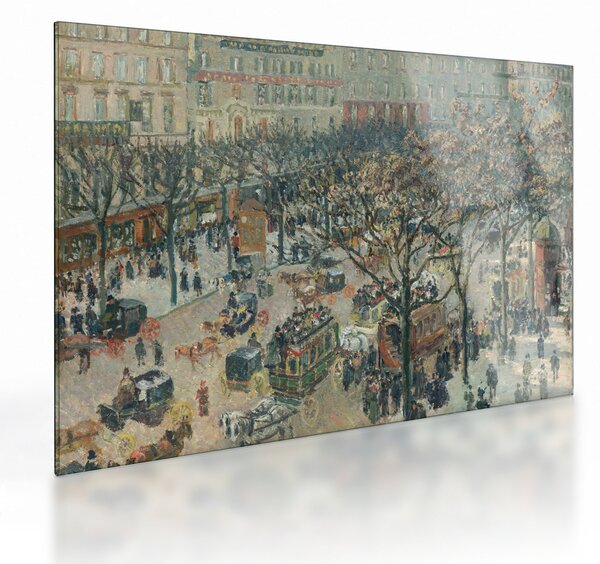 Obraz na szkle - Camille Pissarro, Boulevard des Italiens, Morning, Sunlight, reprodukcje (70x50 cm)