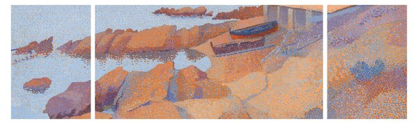 Obraz - Henri Edmond Cross, Calanque des Antibois, reprodukcje (170x50 cm)
