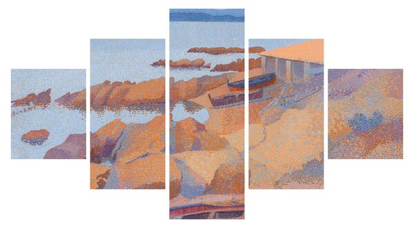 Obraz - Henri Edmond Cross, Calanque des Antibois, reprodukcje (125x70 cm)