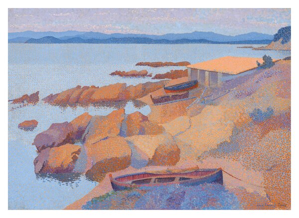 Obraz na szkle - Henri Edmond Cross, Calanque des Antibois, reprodukcje (70x50 cm)