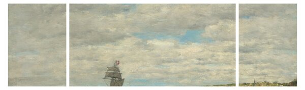 Obraz - Eugène Boudin, Coast of Brittany, reprodukcje (170x50 cm)