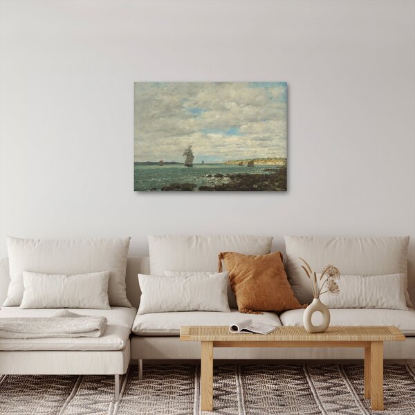 Obraz - Eugène Boudin, Coast of Brittany, reprodukcje (70x50 cm)