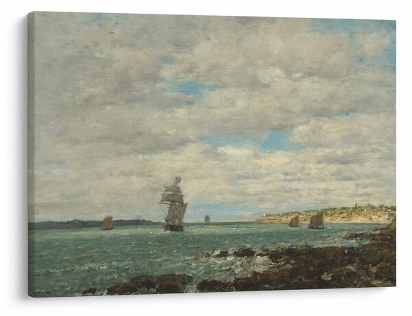 Obraz - Eugène Boudin, Coast of Brittany, reprodukcje (70x50 cm)
