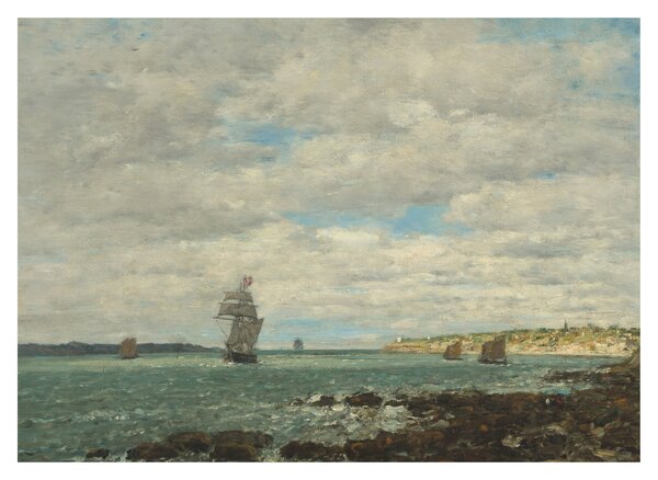 Obraz - Eugène Boudin, Coast of Brittany, reprodukcje (70x50 cm)