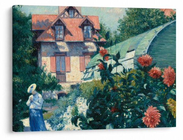 Obraz - Gustave Caillebotte, Dahlias, Garden at Petit Gennevilliers, reprodukcje (70x50 cm)