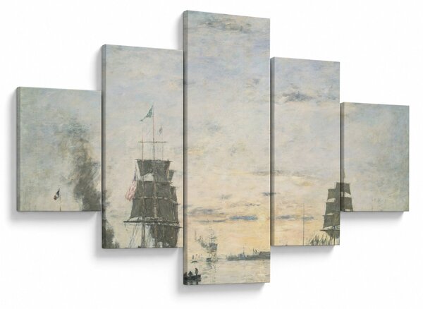 Obraz - Eugène Boudin, Entrance to the Harbor, Le Havre, reprodukcje (125x70 cm)