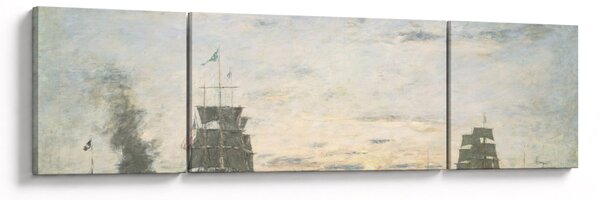 Obraz - Eugène Boudin, Entrance to the Harbor, Le Havre, reprodukcje (170x50 cm)
