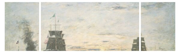 Obraz - Eugène Boudin, Entrance to the Harbor, Le Havre, reprodukcje (170x50 cm)
