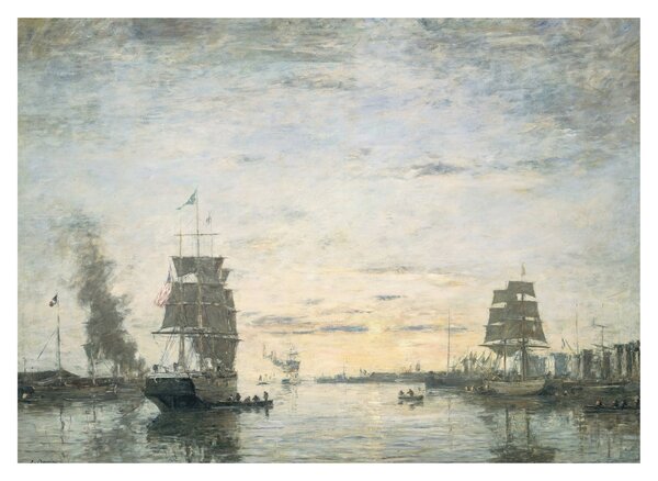 Obraz - Eugène Boudin, Entrance to the Harbor, Le Havre, reprodukcje (70x50 cm)