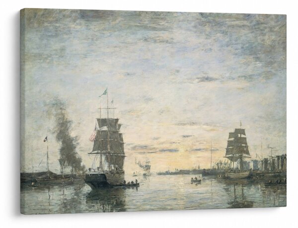 Obraz - Eugène Boudin, Entrance to the Harbor, Le Havre, reprodukcje (70x50 cm)