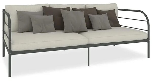 Szare metalowe łóżko pojedyncze 90x200 cm P0-L47