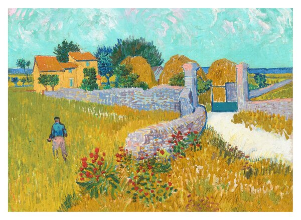Obraz na szkle - Vincent van Gogh, Farmhouse in Provence, reprodukcje (70x50 cm)