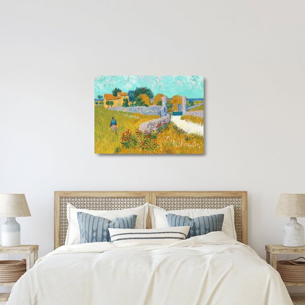 Obraz na szkle - Vincent van Gogh, Farmhouse in Provence, reprodukcje (70x50 cm)