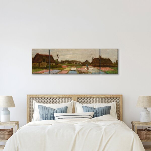 Obraz - Vincent van Gogh, Flower Beds in Holland, reprodukcje (170x50 cm)
