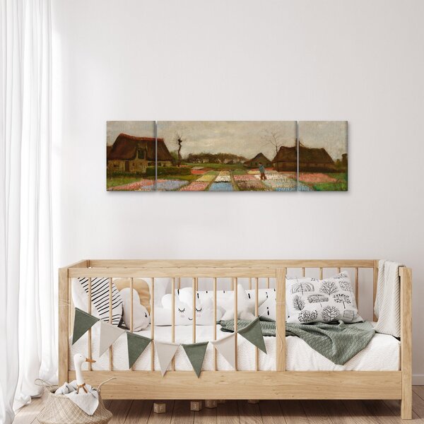 Obraz - Vincent van Gogh, Flower Beds in Holland, reprodukcje (170x50 cm)