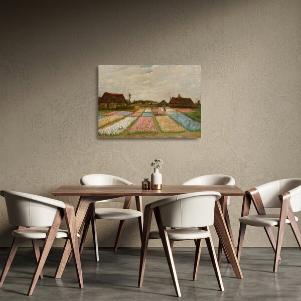 Obraz na szkle - Vincent van Gogh, Flower Beds in Holland, reprodukcje (70x50 cm)
