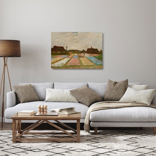 Obraz na szkle - Vincent van Gogh, Flower Beds in Holland, reprodukcje (70x50 cm)