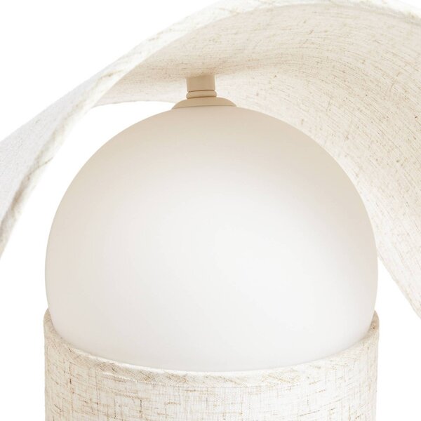 Lampa stołowa Tamani Lucande, możliwość ściemniania, kremowy / amber, salon / jadalnia, tkanina / materiał / jedwab, design