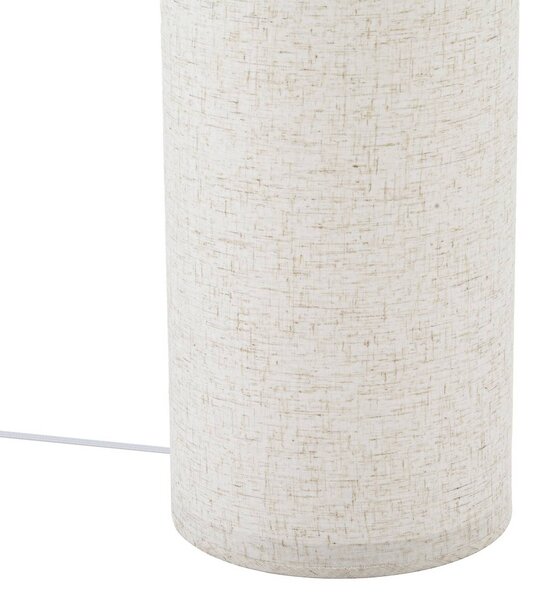 Lampa stojąca Tamani Lucande, możliwość ściemniania, kremowy / amber, salon / jadalnia, tkanina / materiał / jedwab, design