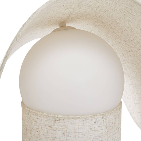 Lampa stojąca Tamani Lucande, możliwość ściemniania, kremowy / amber, salon / jadalnia, tkanina / materiał / jedwab, design