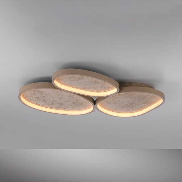 JUST LIGHT. GmbH Lampa sufitowa Moonbraker, możliwość ściemniania, brązowy / rdzawy, salon / jadalnia, aluminium, nowoczesny