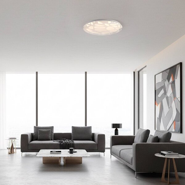 JUST LIGHT. GmbH Lampa sufitowa Art Plafo, możliwość ściemniania, biały / opal, salon / jadalnia, metal, nowoczesny