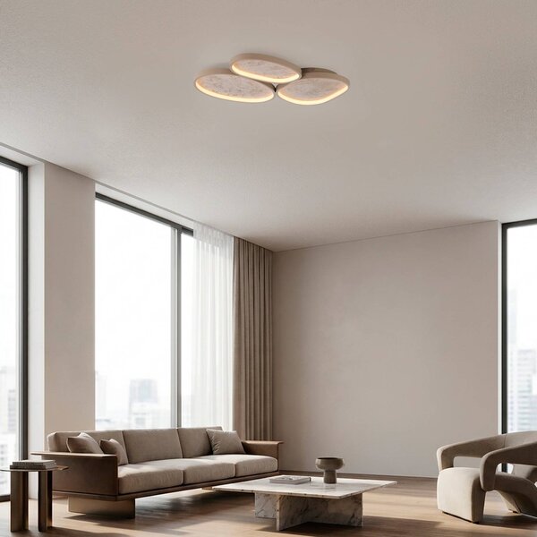 JUST LIGHT. GmbH Lampa sufitowa Moonbraker, możliwość ściemniania, brązowy / rdzawy, salon / jadalnia, aluminium, nowoczesny