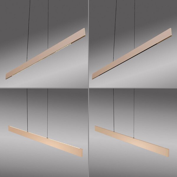 JUST LIGHT. GmbH Lampa wisząca Adina, kremowy / amber, salon / jadalnia, aluminium, nowoczesny