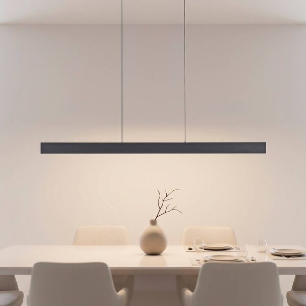JUST LIGHT. GmbH Lampa wisząca Adina, czarny, salon / jadalnia, aluminium, nowoczesny