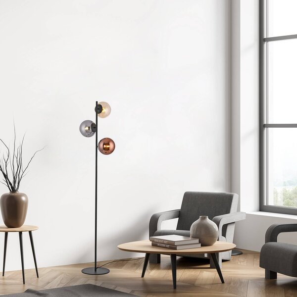 JUST LIGHT. GmbH Lampa stojąca Shiny, multikolor, salon / jadalnia, szkło