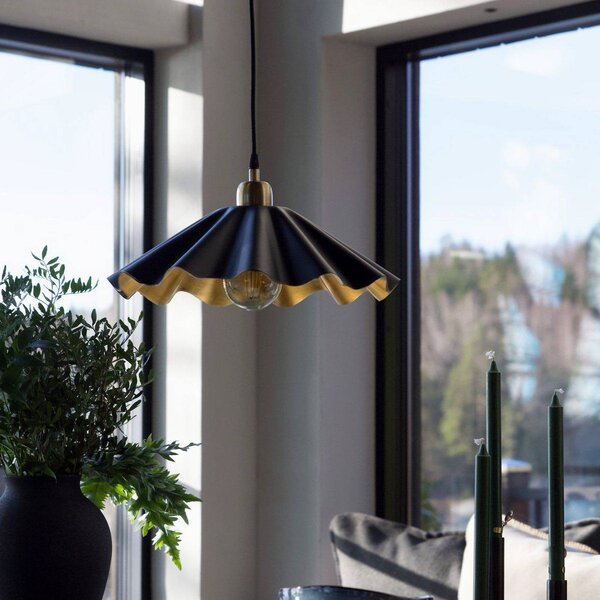 PR Home Lampa wisząca Aira, możliwość ściemniania, czarny, salon / jadalnia, metal, vintage