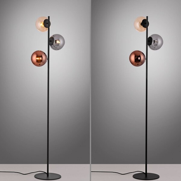 JUST LIGHT. GmbH Lampa stojąca Shiny, multikolor, salon / jadalnia, szkło