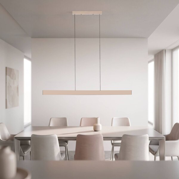 JUST LIGHT. GmbH Lampa wisząca Adina, kremowy / amber, salon / jadalnia, aluminium, nowoczesny