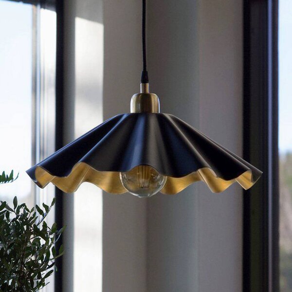PR Home Lampa wisząca Aira, możliwość ściemniania, czarny, salon / jadalnia, metal, vintage