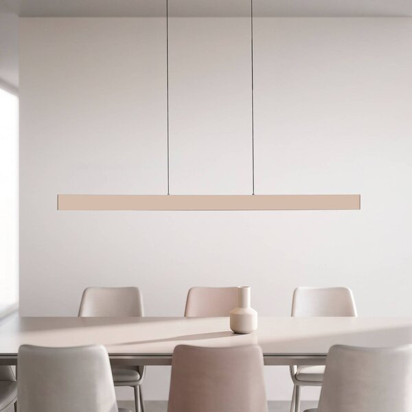 JUST LIGHT. GmbH Lampa wisząca Adina, kremowy / amber, salon / jadalnia, aluminium, nowoczesny