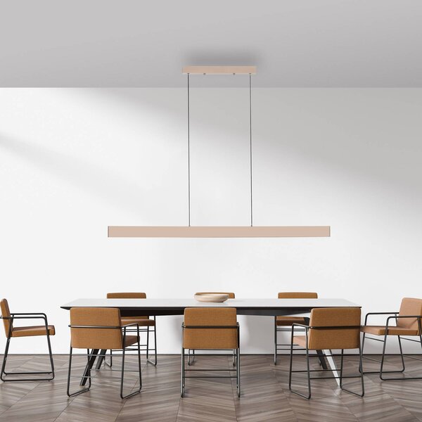 JUST LIGHT. GmbH Lampa wisząca Adina, kremowy / amber, salon / jadalnia, aluminium, nowoczesny