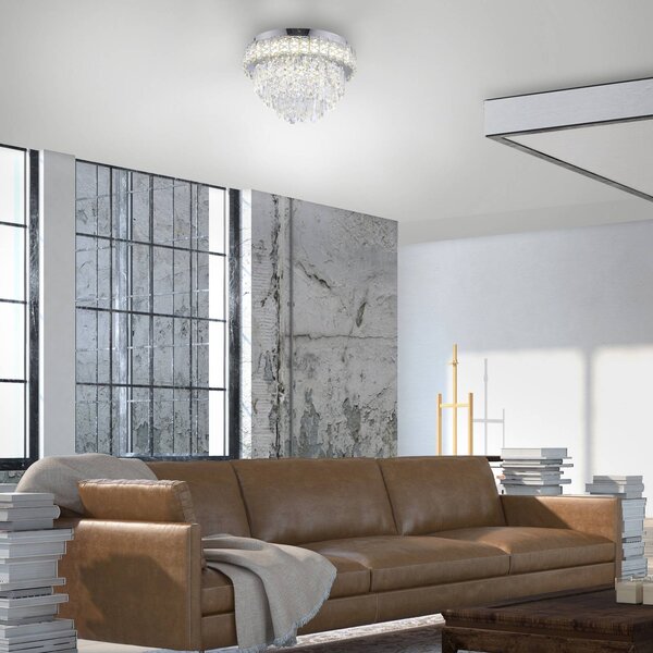 JUST LIGHT. GmbH Lampa sufitowa Kulunka, chromowy / srebrny, salon / jadalnia, stal szlachetna