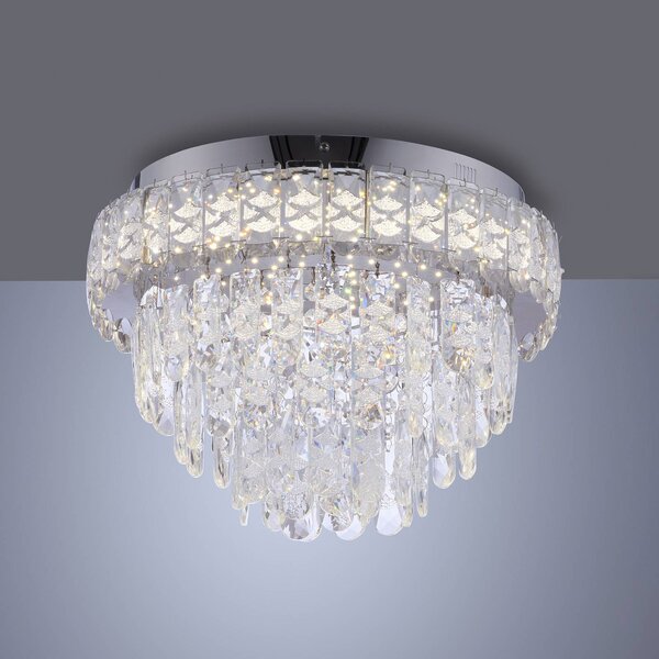 JUST LIGHT. GmbH Lampa sufitowa Kulunka, chromowy / srebrny, salon / jadalnia, stal szlachetna