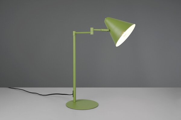 Zielona lampa stołowa z elastyczną konstrukcją (wysokość 50,5 cm) Cosima – Trio
