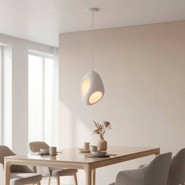 JUST LIGHT. GmbH Lampa wisząca Artoni, możliwość ściemniania, biały / opal, salon / jadalnia, tworzywo sztuczne, nowoczesny