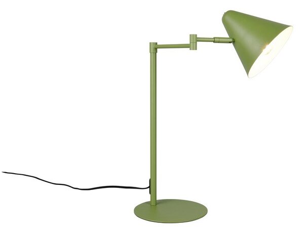 Zielona lampa stołowa z elastyczną konstrukcją (wysokość 50,5 cm) Cosima – Trio
