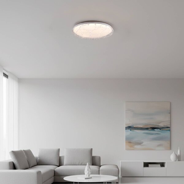 JUST LIGHT. GmbH Lampa sufitowa Art Plafo, możliwość ściemniania, biały / opal, salon / jadalnia, metal, nowoczesny