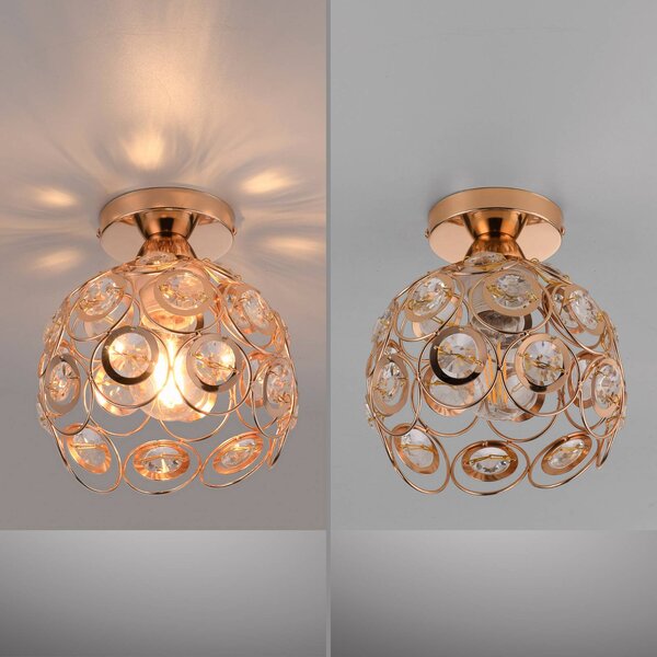 JUST LIGHT. GmbH Lampa sufitowa Tilly, możliwość ściemniania, mosiężny / złoty, salon / jadalnia, metal