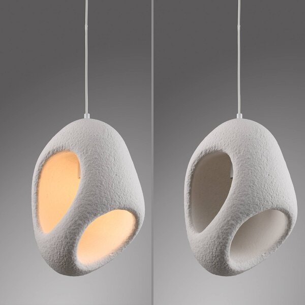 JUST LIGHT. GmbH Lampa wisząca Artoni, możliwość ściemniania, biały / opal, salon / jadalnia, tworzywo sztuczne, nowoczesny