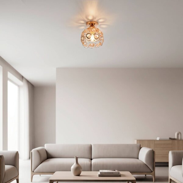 JUST LIGHT. GmbH Lampa sufitowa Tilly, możliwość ściemniania, mosiężny / złoty, salon / jadalnia, metal