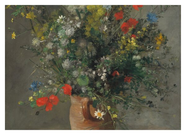Obraz na szkle - Auguste Renoir, Flowers in a Vase, reprodukcje (70x50 cm)