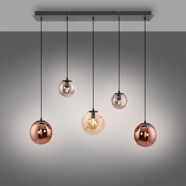 JUST LIGHT. GmbH Lampa wisząca Shiny, możliwość ściemniania, multikolor, salon / jadalnia, szkło