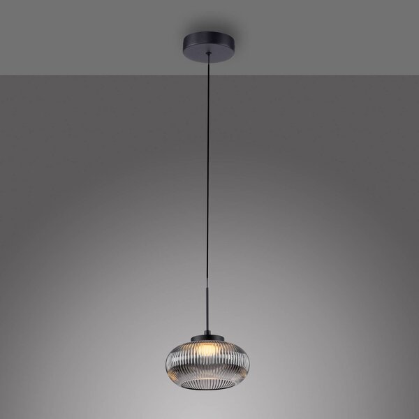 JUST LIGHT. GmbH Lampa wisząca Noctis, możliwość ściemniania, aluminiowy / szary / cynkowy, salon / jadalnia, szkło, nowoczesny