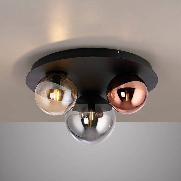 JUST LIGHT. GmbH Lampa sufitowa Shiny, możliwość ściemniania, multikolor, salon / jadalnia, szkło